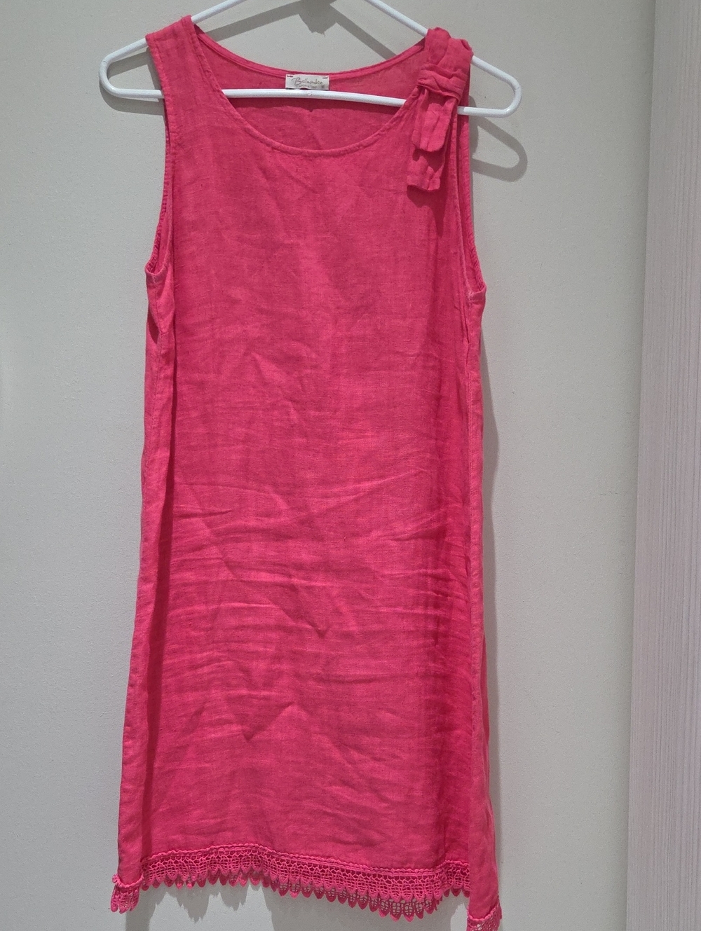 Sleeveless Linen Midi Dress Made in Italy